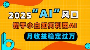 2025“ AI ”风口，新手小白如何利用ai，每月收益稳定过万-91创业项目库