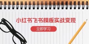 小红书飞书 模板实战变现：小红书快速起号，搭建一个赚钱的飞书模板-91创业项目库
