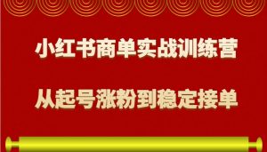 小红书商单实战训练营，从0到1教你如何变现，从起号涨粉到稳定接单，适合新手-91创业项目库