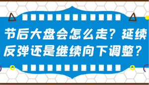 某公众号付费文章：节后大盘会怎么走？延续反弹还是继续向下调整？-91创业项目库
