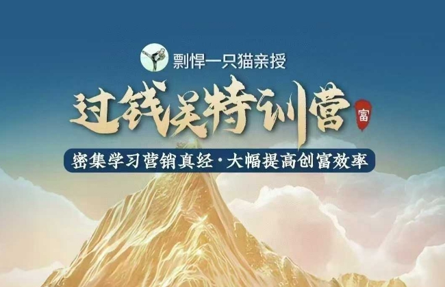 剽悍一只猫-过钱关特训营，学习营销真经 大幅度提高创富效率-91创业项目库