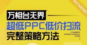 超低PPC低价扫流完整策略方法，最新低价扫流底层逻辑，万相台无界低价扫流实战流程方法-91创业项目库