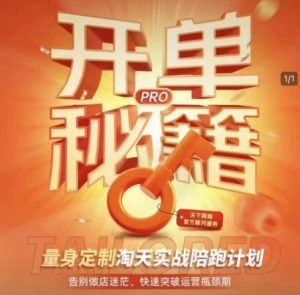 淘宝开单秘籍PRO,量身定制淘天实战陪跑计划,告别做店迷茫、快速突破运营瓶颈期-91创业项目库