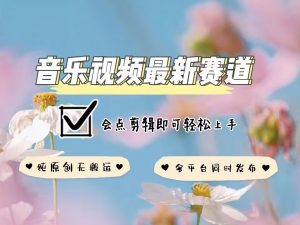 音乐视频赛道最新玩法，纯原创不违规，可所有平台同时发布，会点剪辑即可轻松拿捏-91创业项目库