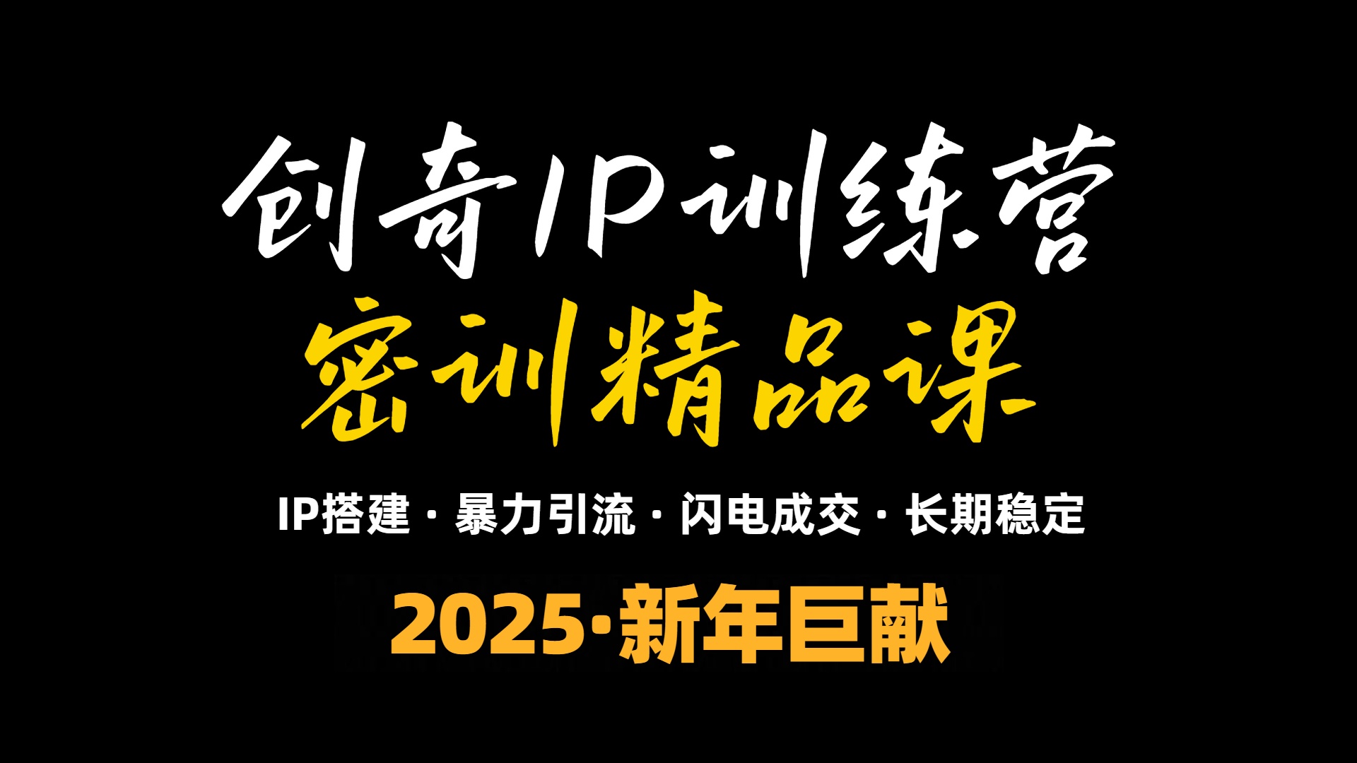 2025年“知识付费IP训练营”小白避坑年赚百万，暴力引流，闪电成交-91创业项目库