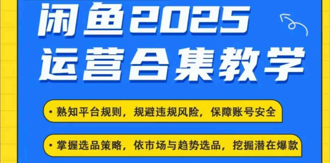 2025闲鱼电商运营全集,2025最新咸鱼玩法-91创业项目库