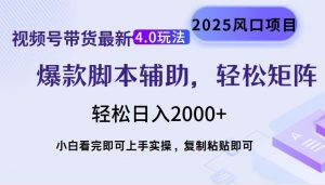 视频号带货最新4.0玩法，作品制作简单，当天起号，复制粘贴，轻松矩阵...-91创业项目库