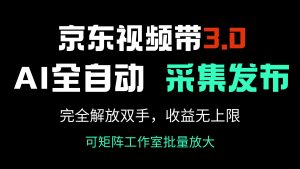 京东视频带货3.0，Ai全自动采集＋自动发布，完全解放双手，收入无上限...-91创业项目库