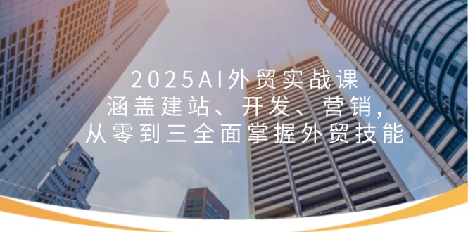 2025AI外贸实战课：涵盖建站、开发、营销, 从零到三全面掌握外贸技能-91创业项目库