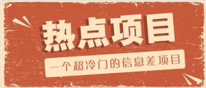 一个超冷门的信息差项目，出售各种协议模板，一个月收益竟高达20000+-91创业项目库