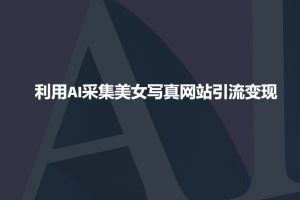 利用AI采集美女写真网站引流变现，引流嘎嘎的-91创业项目库