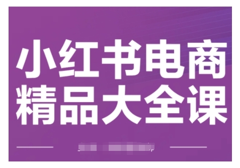 小红书电商精品大全课，快速掌握小红书运营技巧，实现精准引流与爆单目标，轻松玩转小红书电商(更新2月)-91创业项目库