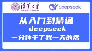 清华大学讲DeepSeek最全教程，从入门到精通，deepseek一分钟干了我一天的活-91创业项目库