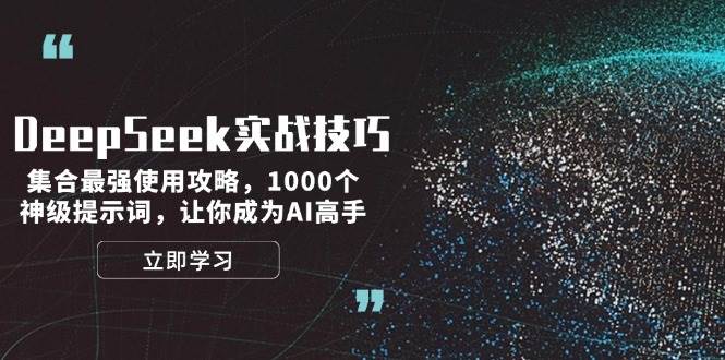 DeepSeek实战技巧：集合最强使用攻略，1000个神级提示词，让你成为AI高手-91创业项目库