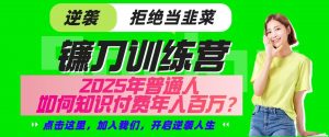 镰刀训练营超级IP合伙人，25年普通人如何通过“知识付费”实现逆袭-91创业项目库