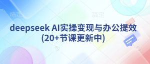 deepseek AI实操变现与办公提效(20+节课更新中)-91创业项目库