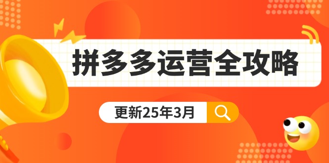 拼多多运营全攻略：从0到日销千单,爆款内功+付费推广+黑科技(更新25年3月-91创业项目库