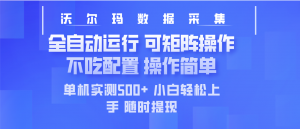 最新沃尔玛平台采集 全自动运行 可矩阵单机实测500+ 操作简单-91创业项目库