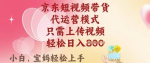 京东短视频带货，2025翻身项目，只需上传视频，单月稳定变现8k+【揭秘】-91创业项目库