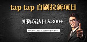 taptap拉新自刷项目，一个新用户14元，矩阵玩法日入300+-91创业项目库