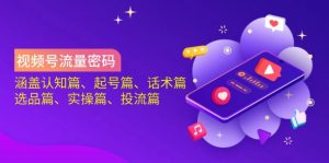 视频号流量密码：涵盖认知篇、起号篇、话术篇、选品篇、实操篇、投流篇-91创业项目库