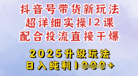 2025全新升级抖音带货玩法，一天纯利四位数，从剪辑到选品再到发布投流，超详细玩法揭秘-91创业项目库