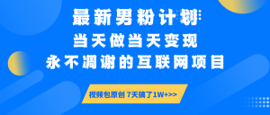 最新男粉计划6.0玩法，永不凋谢的互联网项目 当天做当天变现，视频包原...-91创业项目库