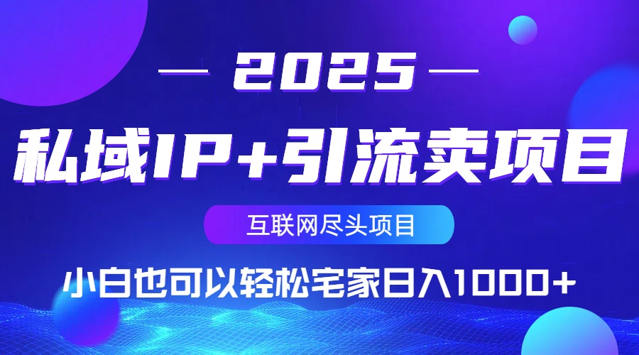 私域IP+引流卖项目，小白也可以做到轻松宅家日入1000+-91创业项目库