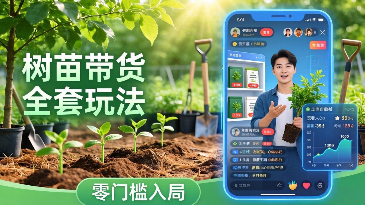 视频号AI树苗带货全套玩法:零门槛入局,掌握豆包、千问等AI工具制作树苗视频的全套流程-91创业项目库