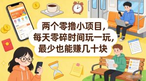 两个零撸小项目，每天零碎时间玩一玩，最少也能賺几十米【揭秘】-91创业项目库