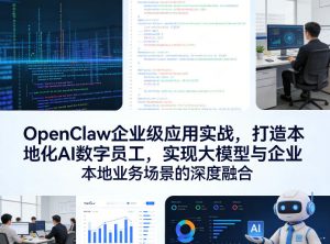 OpenClaw企业级应用实战，打造本地化AI数字员工，实现大模型与企业本地业务场景的深度融合-91创业项目库