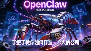 OpenClaw，小龙虾-从产品到爆款的成长之路，手把手教你如何打造一个人的公司-91创业项目库