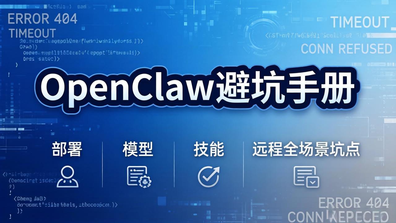OpenClaw避坑手册:部署+模型+技能+远程全场景坑点,一次性给你说全,少走弯路-91创业项目库