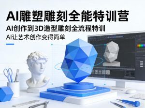 AI雕塑雕刻全能特训营，AI创作到3D造型雕刻全流程特训，AI让艺术创作变得简单-91创业项目库