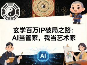 玄学百万IP破局之路：AI当管家，我当艺术家-91创业项目库