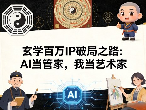 玄学百万IP破局之路：AI当管家，我当艺术家-91创业项目库