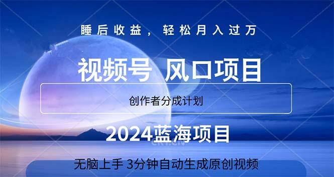 2024蓝海项目，3分钟自动生成视频，月入过万-91创业项目库