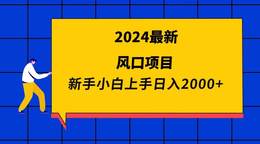(9483期)2024最新风口项目 新手小白日入2000+-91创业项目库