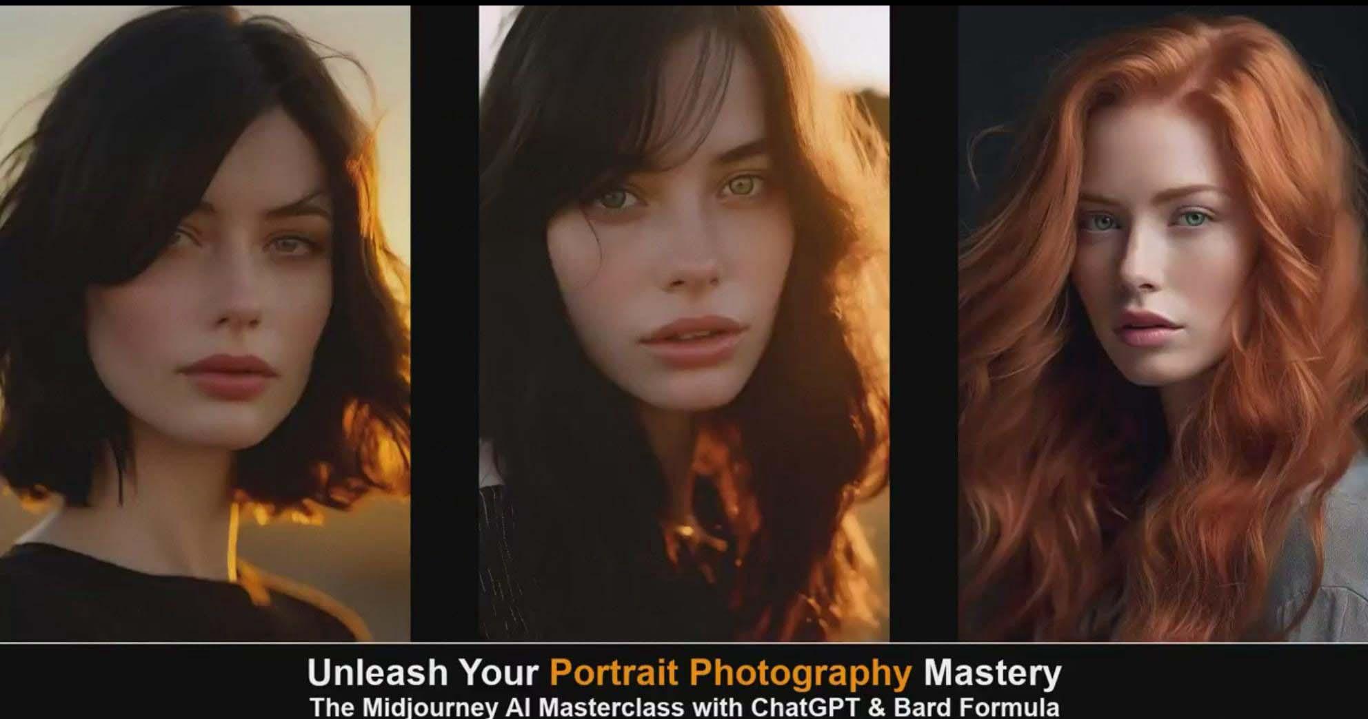 图片[3]-(9312期)Midjourney v5 ChatGPT 和 Bard AI人工智能人像摄影大师班-15节-中英字幕-91创业项目库