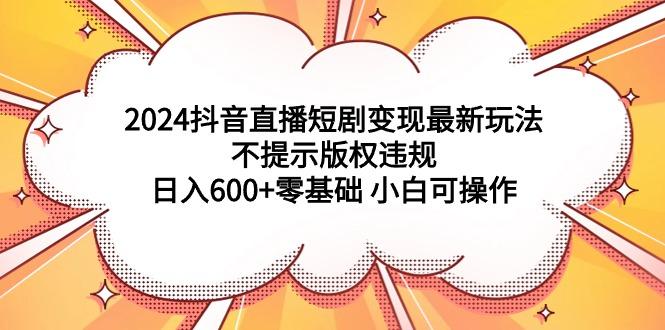 (9305期)2024抖音直播短剧变现最新玩法，不提示版权违规 日入600+零基础 小白可操作-91创业项目库