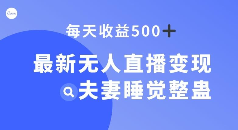 最新无人直播变现，夫妻睡觉整蛊，每天躺赚500+【揭秘】-91创业项目库