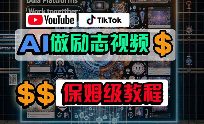 利用AI制作励志视频，在YouTube和TikTok赚钱，小白可做(附工具-91创业项目库