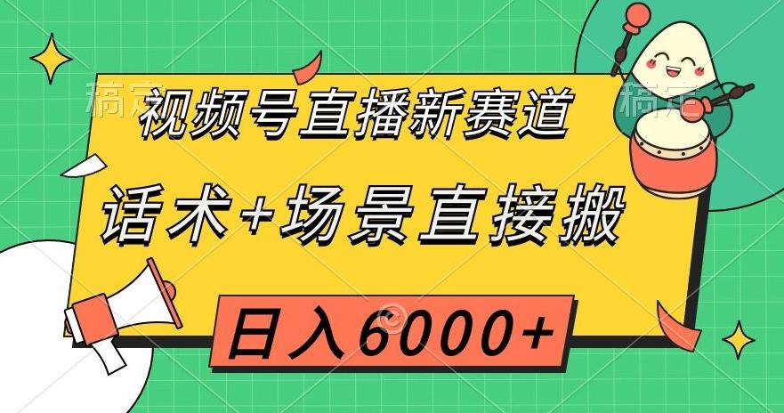 视频号直播新赛道，话术+场景直接搬，日入6000+【揭秘】-91创业项目库