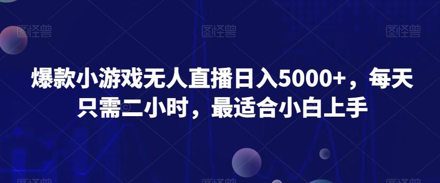 爆款小游戏无人直播日入5000+，每天只需二小时，最适合小白上手-91创业项目库