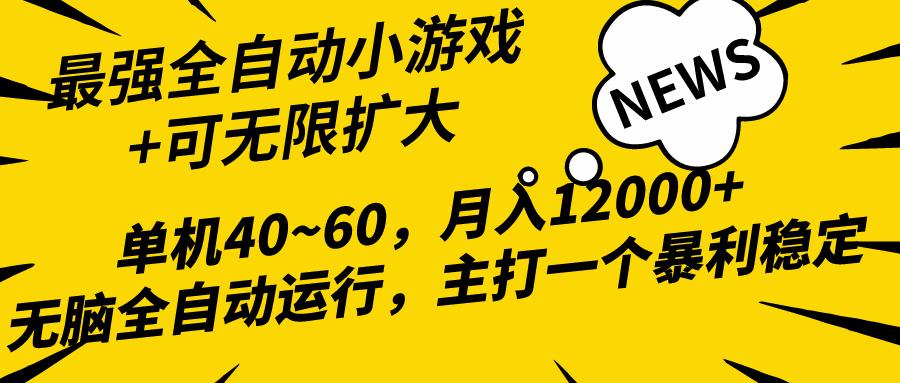 (10046期)2024最新全网独家小游戏全自动，单机40~60,稳定躺赚，小白都能月入过万-91创业项目库