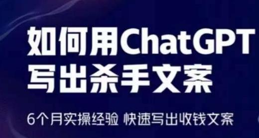 如何用ChatGPT写出杀手文案，6个月实操经验，快速写出收钱文案-91创业项目库
