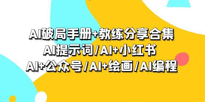 (9351期)AI破局手册+教练分享合集：AI提示词/AI+小红书 /AI+公众号/AI+绘画/AI编程-91创业项目库