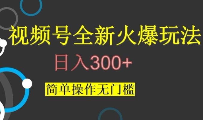视频号最新爆火玩法，日入300+，简单操作无门槛【揭秘】-91创业项目库