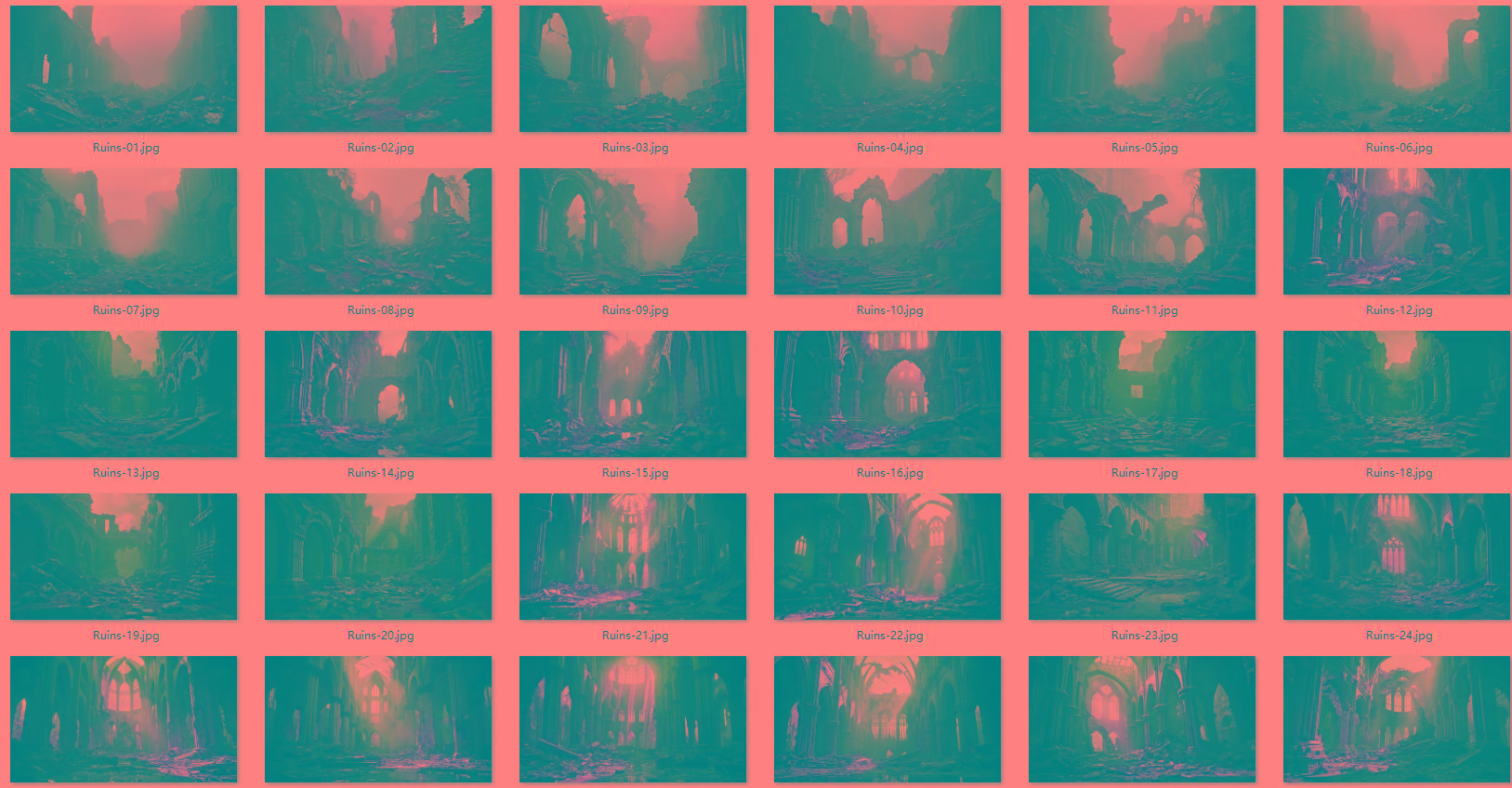 1600张科幻外星恐怖战争废墟环境背景 5K高清图片素材-91创业项目库