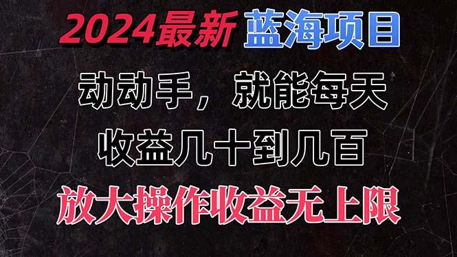 有手就行的2024全新蓝海项目，每天1小时收益几十到几百，可放大操作收…-91创业项目库